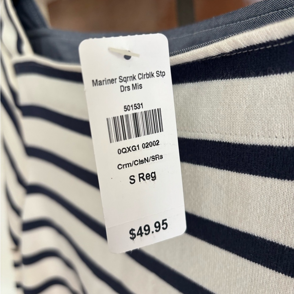 L.L Bean Mariner Striped Dress NWT size small - Picture 3 of 4